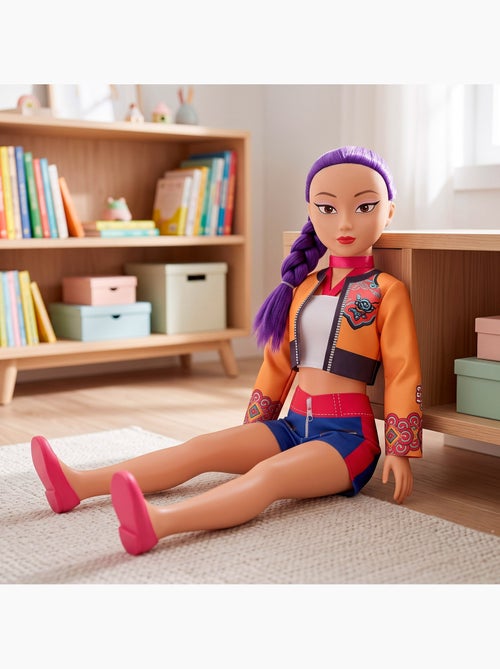 Bambola grande 105 cm capelli lilla +3 anni k-pop diva squad - Kiabi
