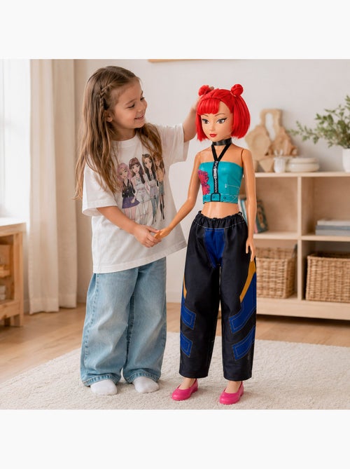 Bambola grande 105 cm capelli rossi +3 anni k-pop diva squad - Kiabi