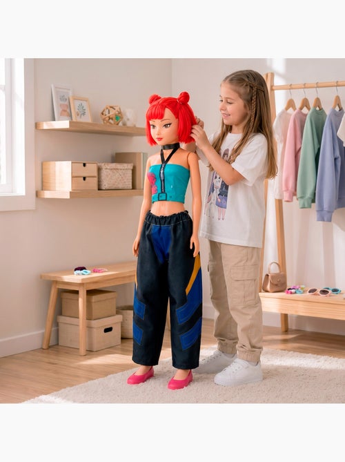 Bambola grande 105 cm capelli rossi +3 anni k-pop diva squad - Kiabi