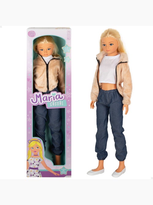 Bambola in denim grande 105 cm maria casual - Kiabi