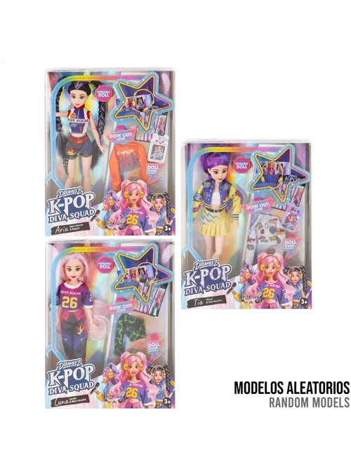 Bambola k-pop diva squad con accessori 30 cm + 3 anni - Kiabi