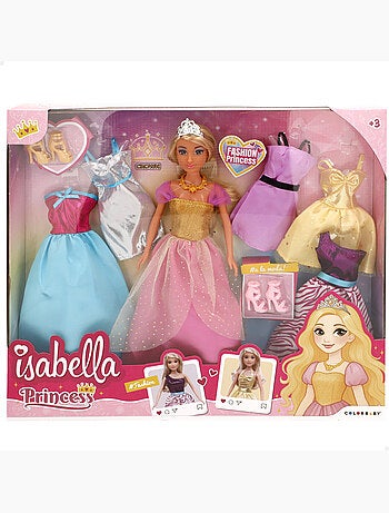 Bambola principessa 30 cm con abiti e accessori isabella