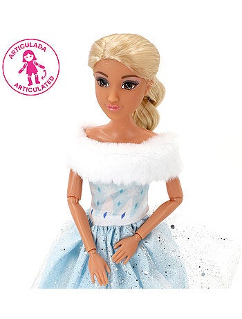 Bambola principessa 30 cm con cavallo bianco e accessori isabella