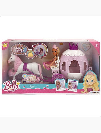 Bambola principessa da 15 cm con carrozza bella