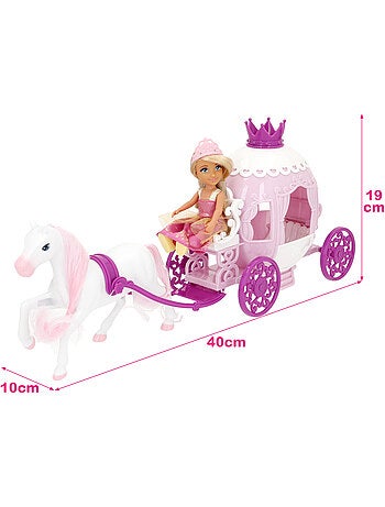 Bambola principessa da 15 cm con carrozza bella