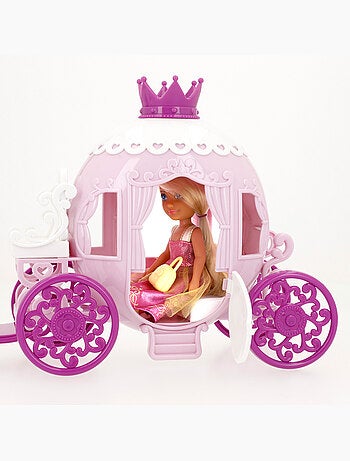 Bambola principessa da 15 cm con carrozza bella