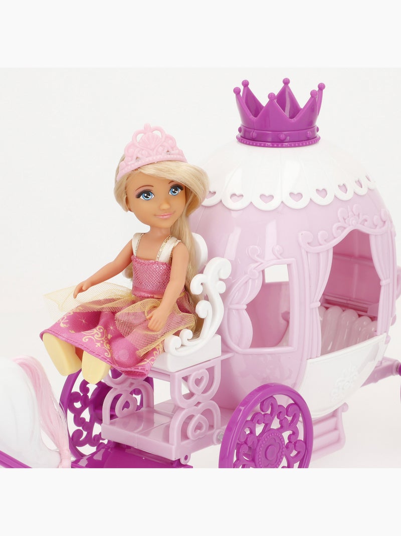 Bambola principessa da 15 cm con carrozza bella N/D - Kiabi