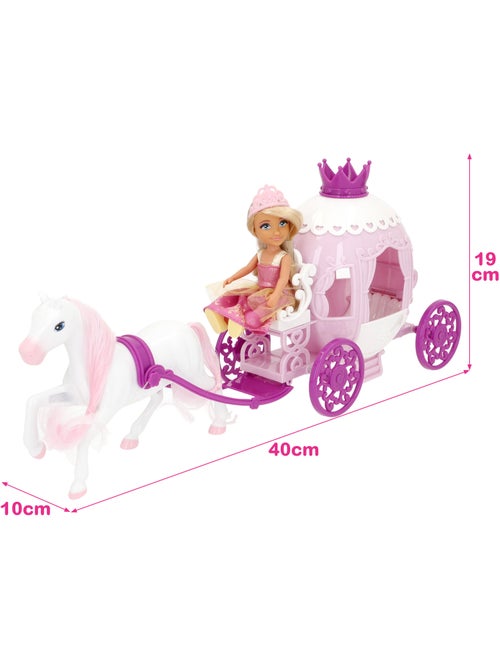 Bambola principessa da 15 cm con carrozza bella - Kiabi