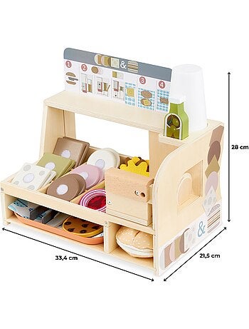 Banco sandwich in legno con accessori – gioco di ruolo cucina per bambini 3+
