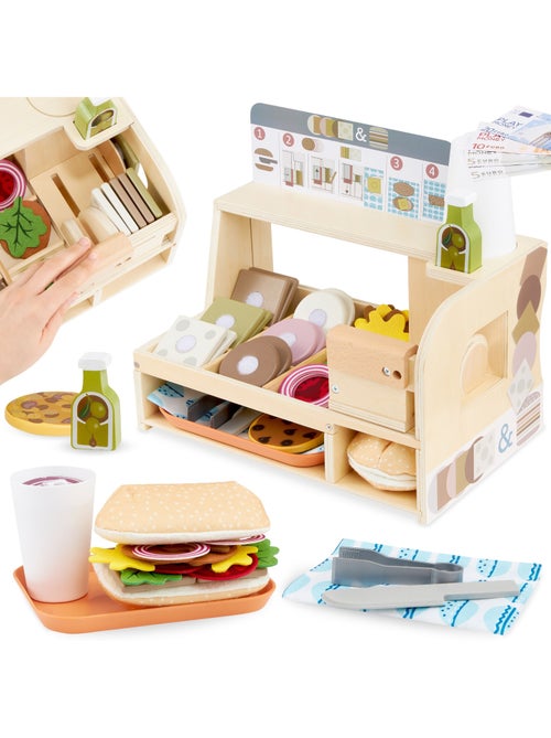 Banco sandwich in legno con accessori – gioco di ruolo cucina per bambini 3+ - Kiabi