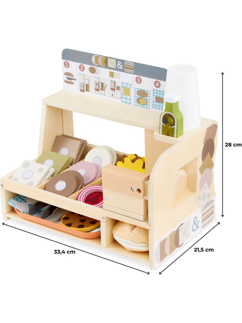 Banco sandwich in legno con accessori – gioco di ruolo cucina per bambini 3+ N/D - Kiabi