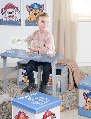 Banco scuola e panca 2‑in‑1 + 2 contenitori "Roba Paw Patrol