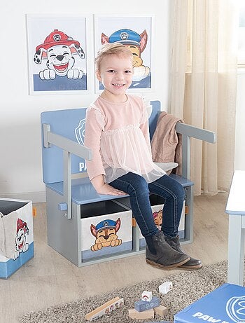 Banco scuola e panca 2‑in‑1 + 2 contenitori "Roba Paw Patrol