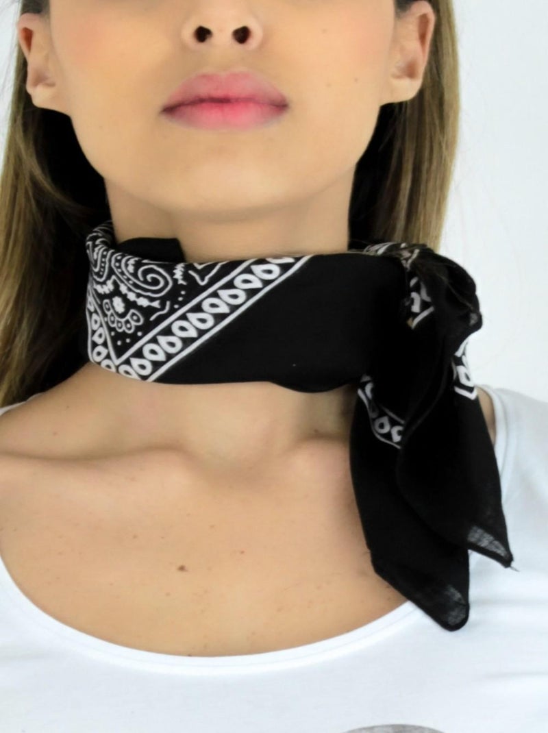 Bandana in cotone Kebello Nero Nero - Kiabi