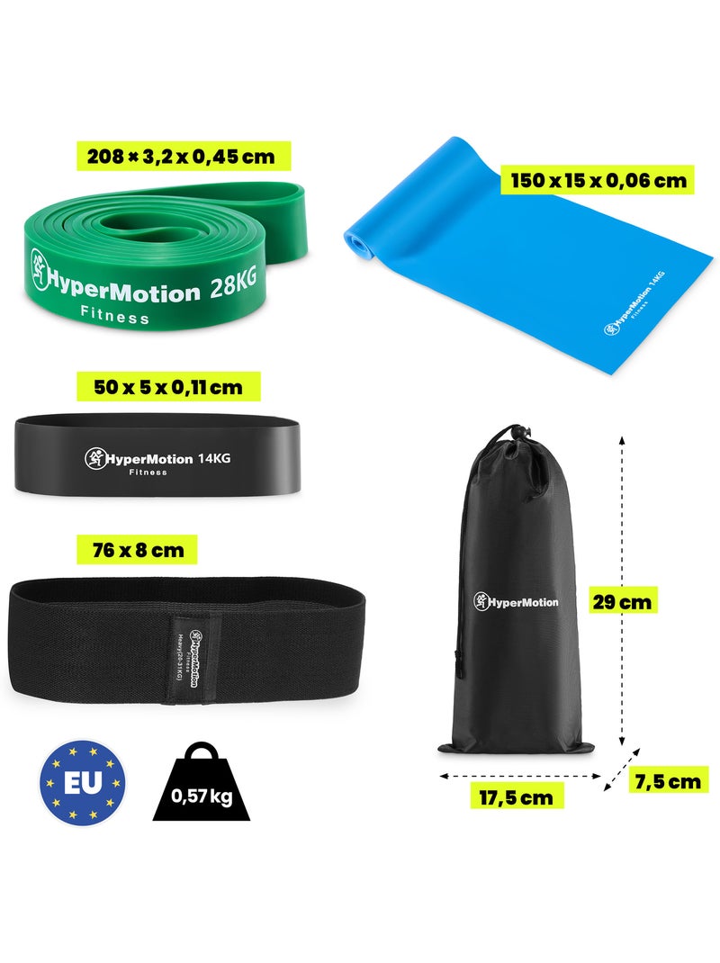 Bande elastiche hypermotion per uomini per forza e massa muscolare Nero - Kiabi
