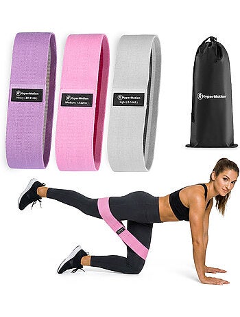 Bande elastiche in tessuto hypermotion per glutei e cosce – 3 livelli