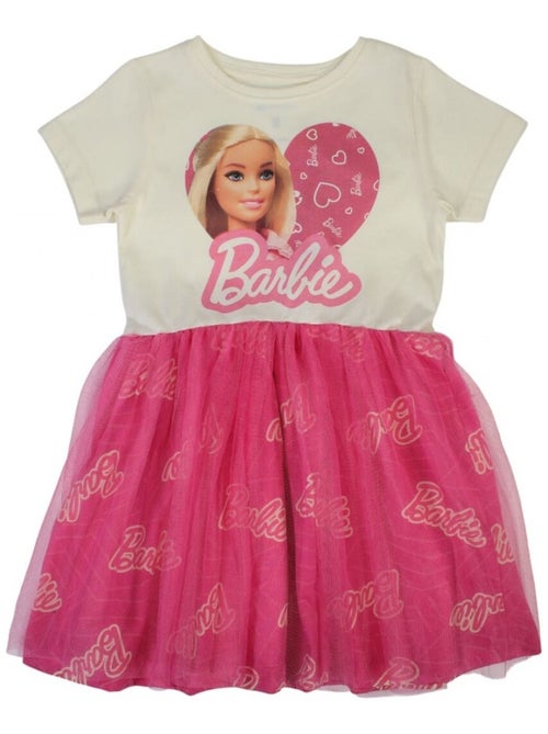 Barbie - abito stampato a maniche corte, gonna in tulle - Kiabi