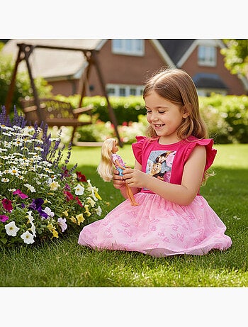 Barbie - abito stampato senza maniche, gonna in tulle