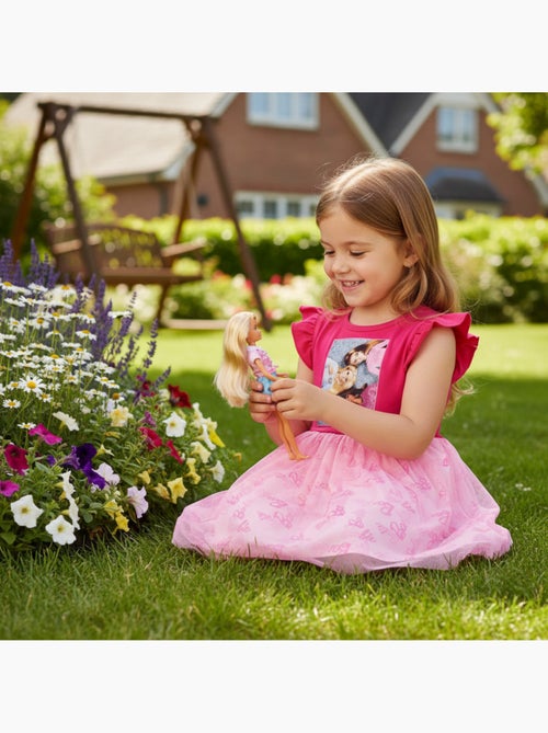 Barbie - abito stampato senza maniche, gonna in tulle - Kiabi Barbie - abito stampato senza maniche, gonna in tulle - Kiabi