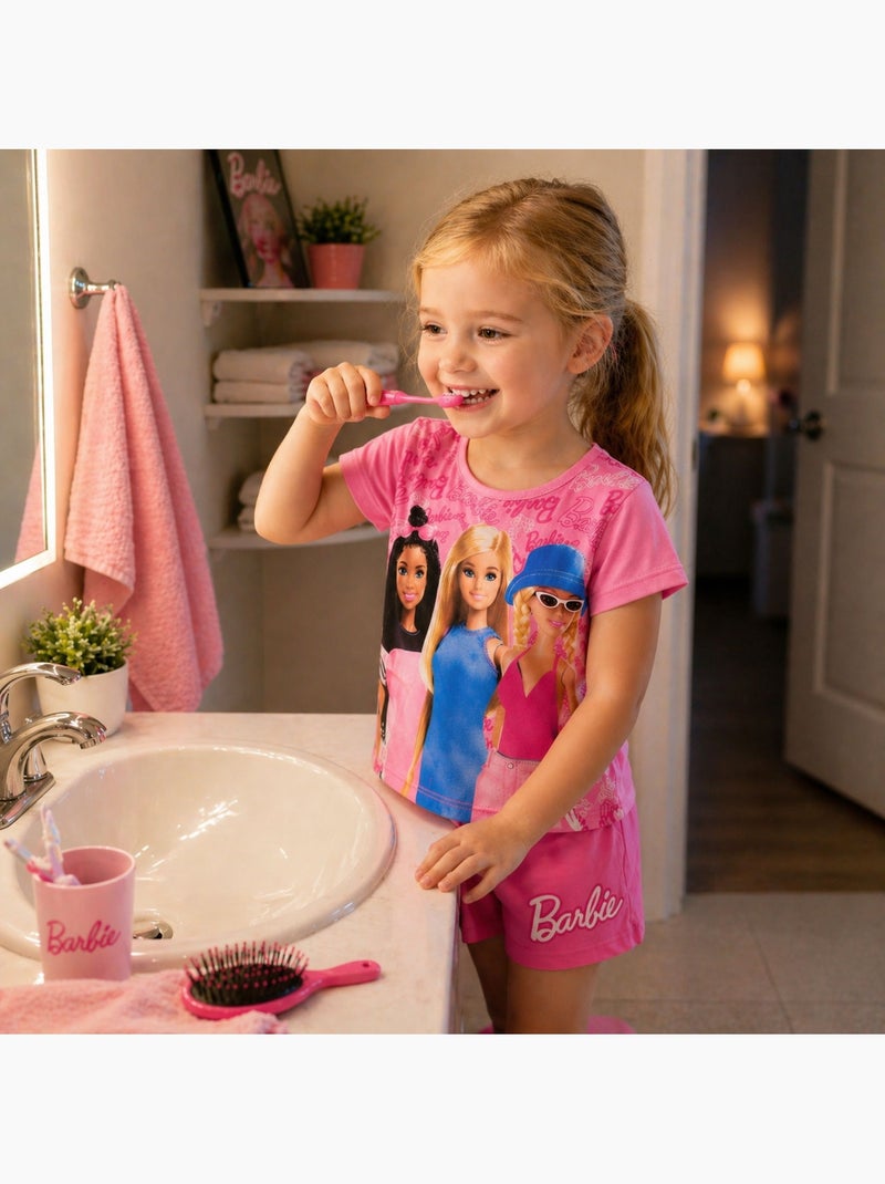 Barbie - Completo maglietta e short Rosa - Kiabi