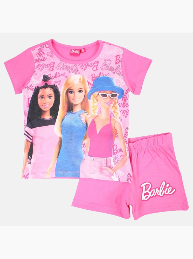 Barbie - Completo maglietta e short Rosa - Kiabi