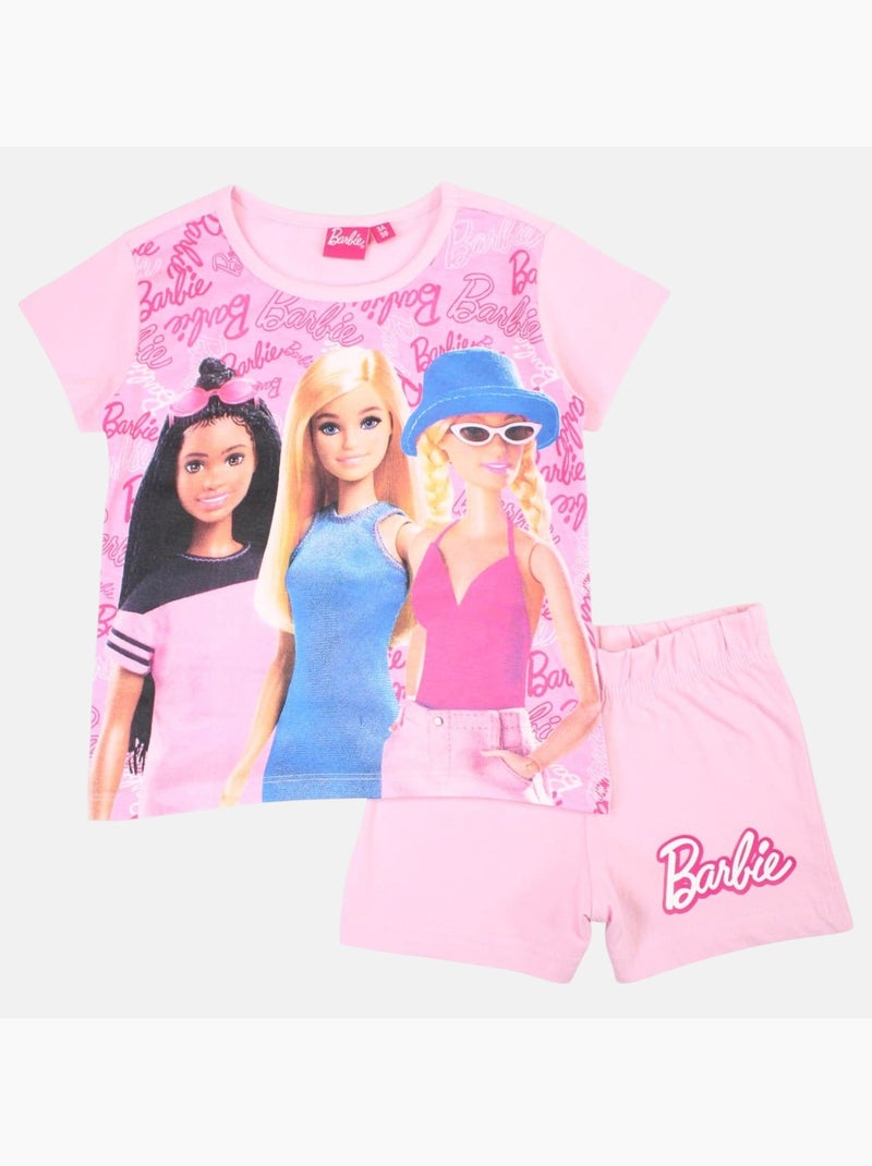 Barbie - Completo maglietta e short Rosa - Kiabi