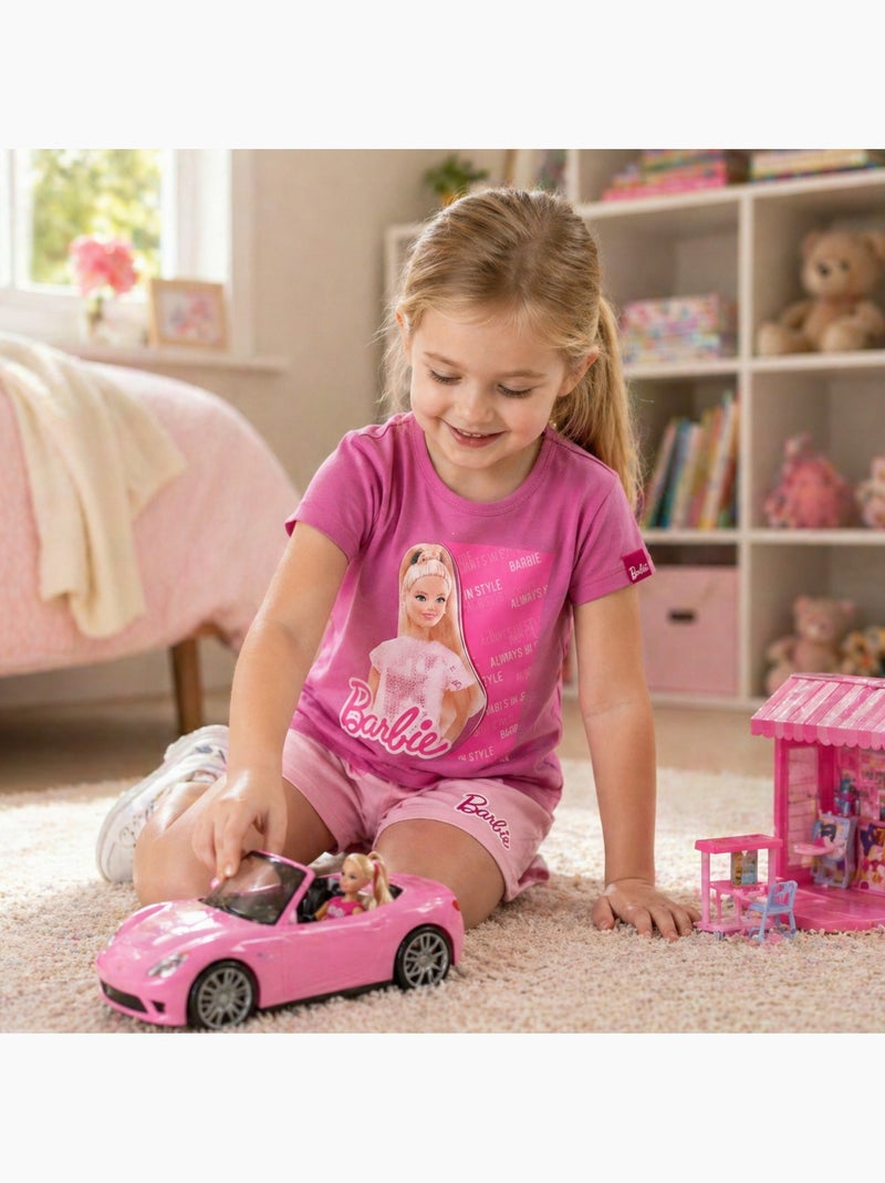 Barbie - completo maglietta e short Rosa - Kiabi