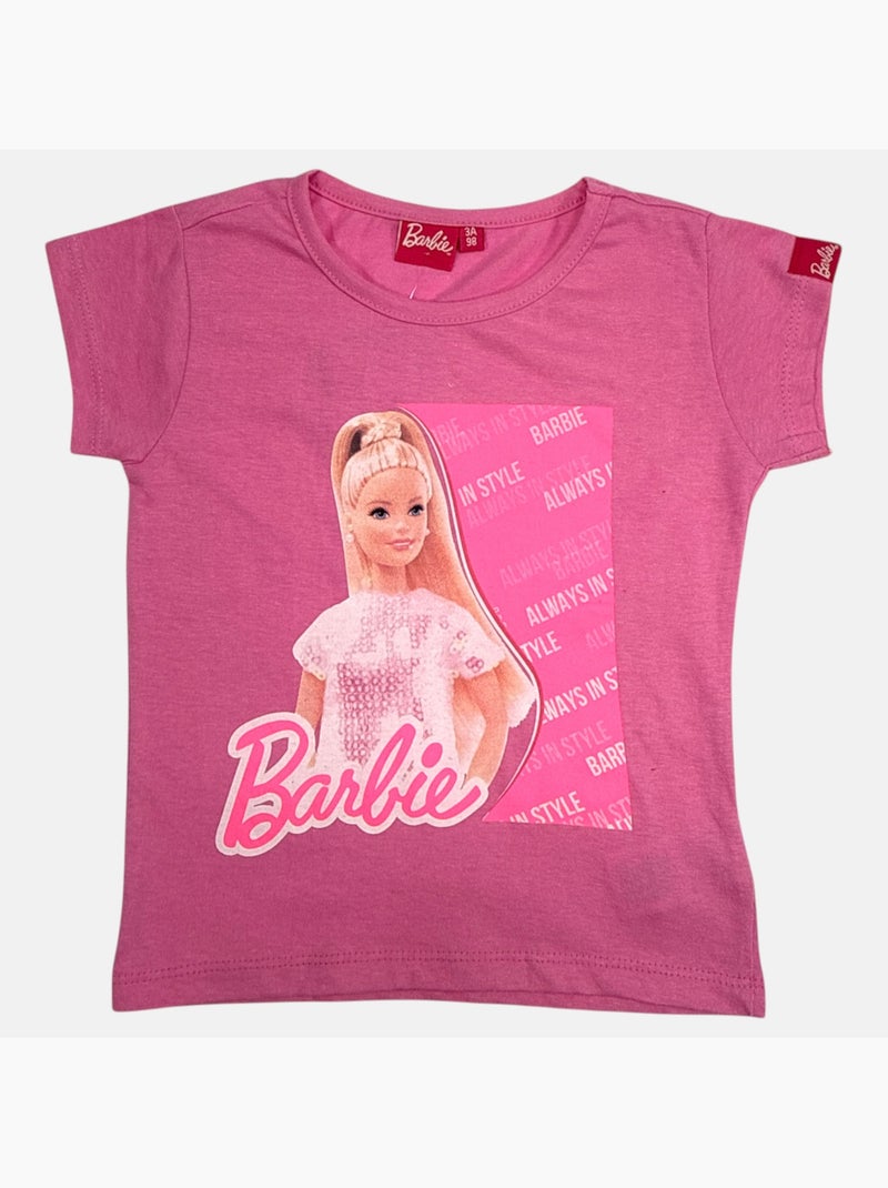 Barbie - completo maglietta e short Rosa - Kiabi