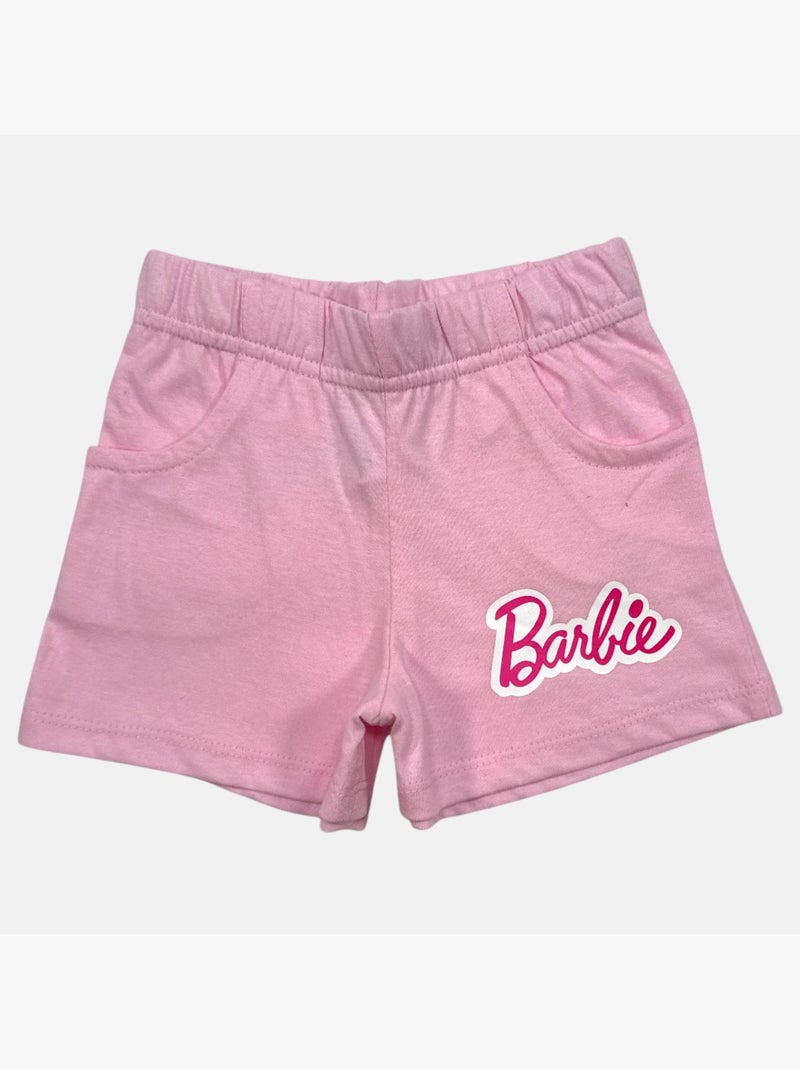 Barbie - Completo maglietta e short Rosa scuro - Kiabi