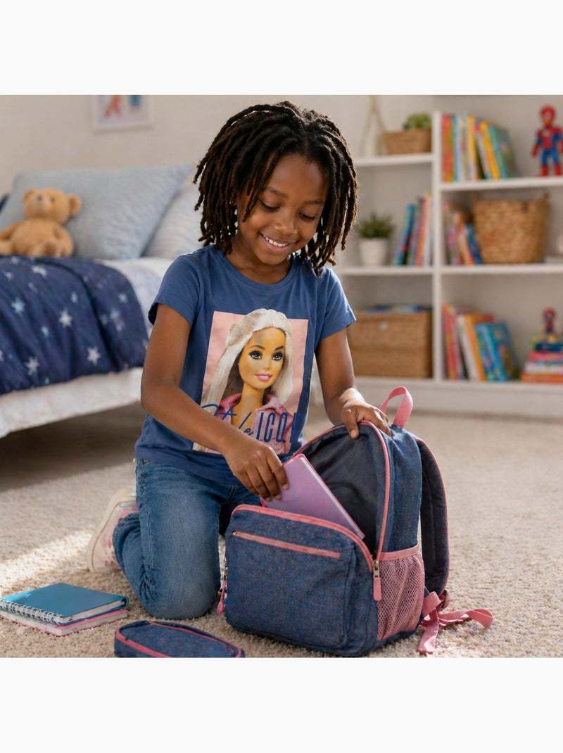 Barbie - T-shirt a maniche corte bambina Blu marino - Kiabi