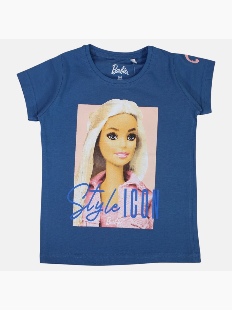 Barbie - T-shirt a maniche corte bambina Blu marino - Kiabi