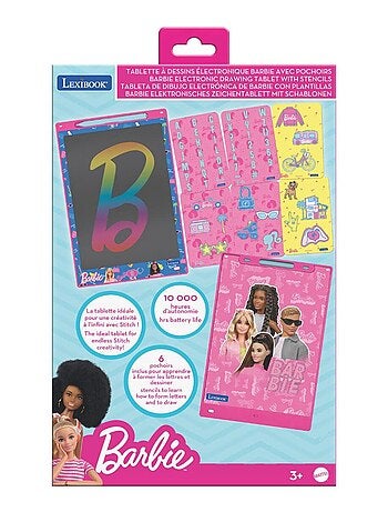 Barbie 11'' multicolore Eink apprendimento disegno Tablet con stencil