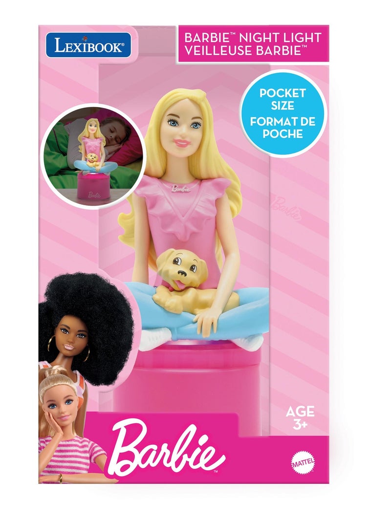 Barbie 3D design luce notturna tascabile cambia colore Rosa - Kiabi