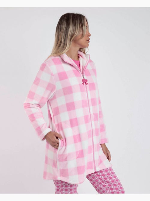 BARBIE Accappatoio a maniche lunghe Vichy Mood caldo da donna - Kiabi BARBIE Accappatoio a maniche lunghe Vichy Mood caldo da donna - Kiabi