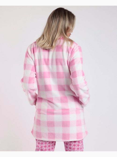 BARBIE Accappatoio a maniche lunghe Vichy Mood caldo da donna - Kiabi BARBIE Accappatoio a maniche lunghe Vichy Mood caldo da donna - Kiabi