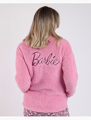 BARBIE Accappatoio caldo a maniche lunghe in pelle di pecora dolce da donna