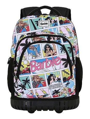 Barbie comic zaino trolley gts fan, multicolore