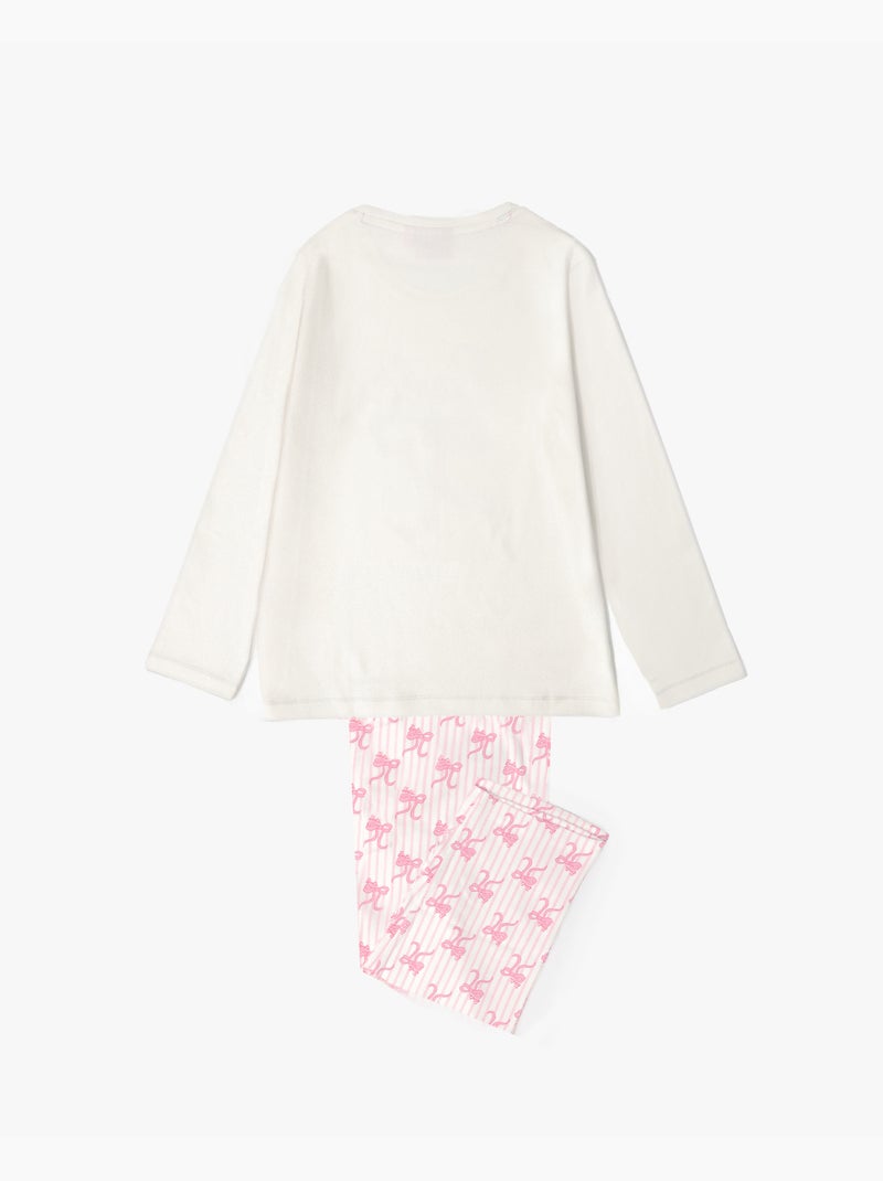 BARBIE Coquette Barbie Pigiama a maniche lunghe per bambine Ecru - Kiabi