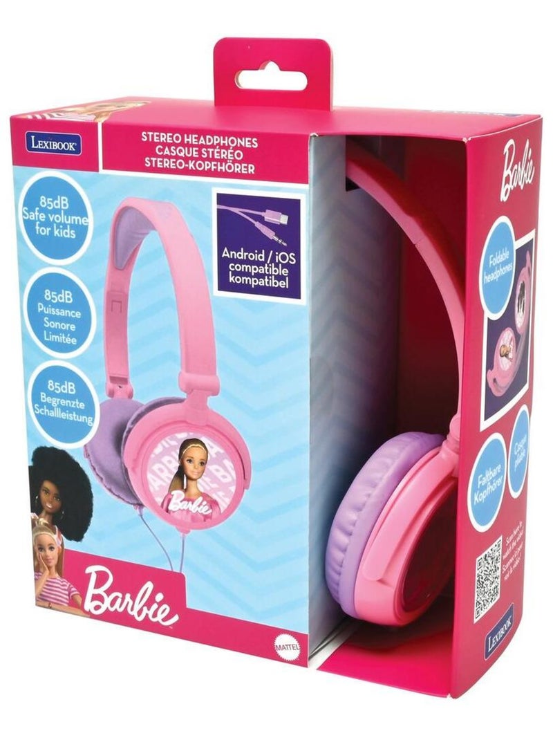 Barbie Cuffia stereo a filo pieghevole con limitazione sicura del volume Rosa - Kiabi