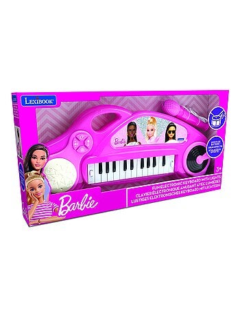 Barbie divertente Tastiera elettronica per pianoforte con luci e microfono 24 tasti