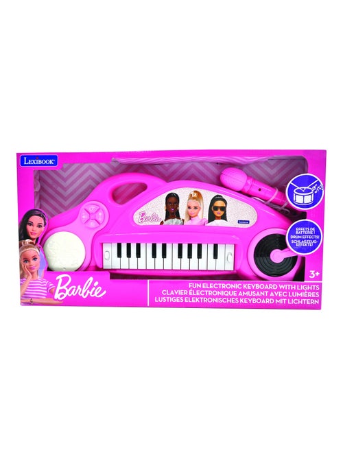 Barbie divertente Tastiera elettronica per pianoforte con luci e microfono 24 tasti - Kiabi