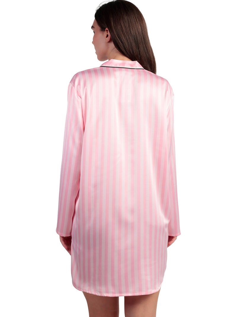 BARBIE Elegante Barbie Satin Open Long Sleeve Canotta per Donna Rosa - Kiabi