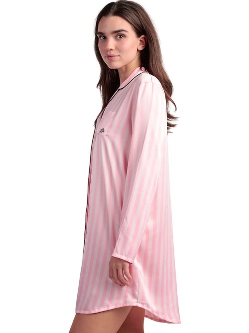 BARBIE Elegante Barbie Satin Open Long Sleeve Canotta per Donna - Kiabi BARBIE Elegante Barbie Satin Open Long Sleeve Canotta per Donna - Kiabi
