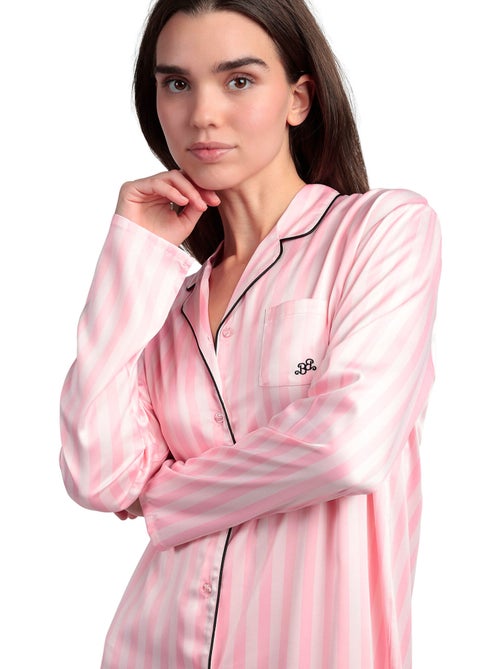 BARBIE Elegante Barbie Satin Open Long Sleeve Canotta per Donna - Kiabi BARBIE Elegante Barbie Satin Open Long Sleeve Canotta per Donna - Kiabi