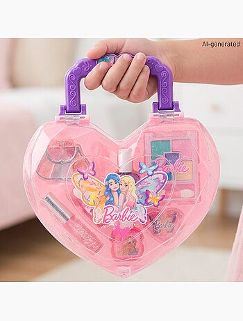 Barbie kit per il trucco per bambine a forma di cuore +5 anni