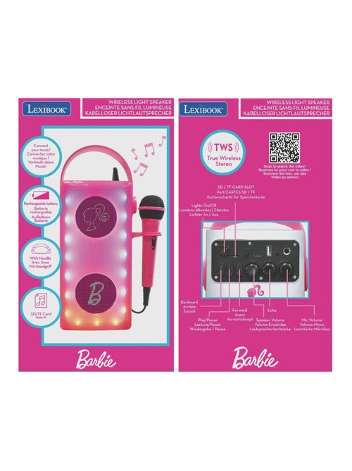 Barbie Luminosa Potente altoparlante Bluetooth® con microfono - Kiabi