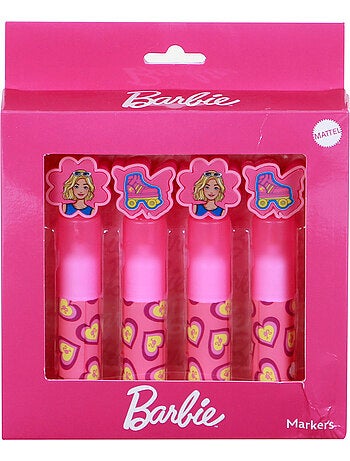 Barbie mix confezione da 4 evidenziatori, rosa