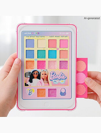 Barbie set di trucchi per bambini, tablet +5 anni