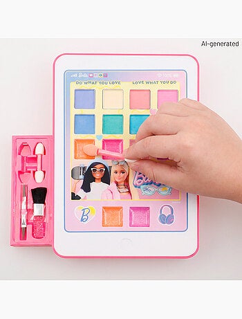 Barbie set di trucchi per bambini, tablet +5 anni