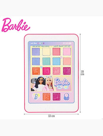 Barbie set di trucchi per bambini, tablet +5 anni